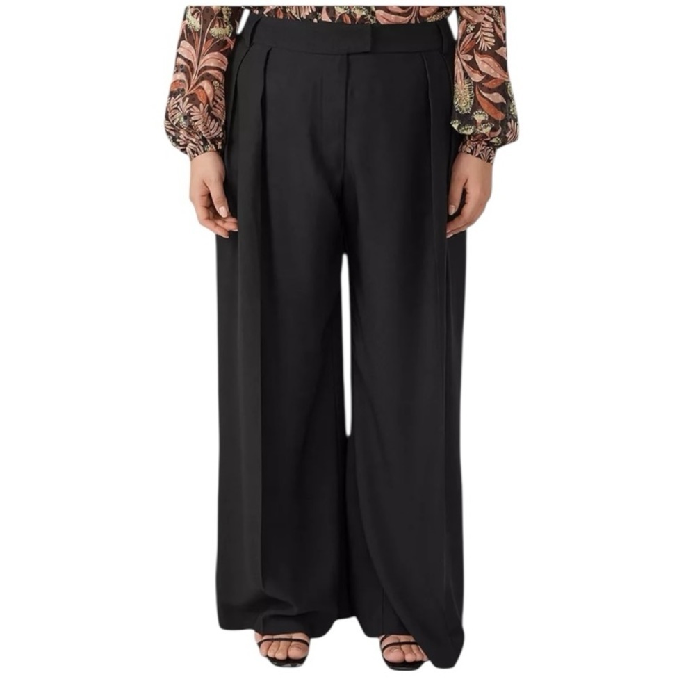 Estelle Orion High Waist Wide Leg Pants Pleated Classic Preppy 3X/24W NWT
